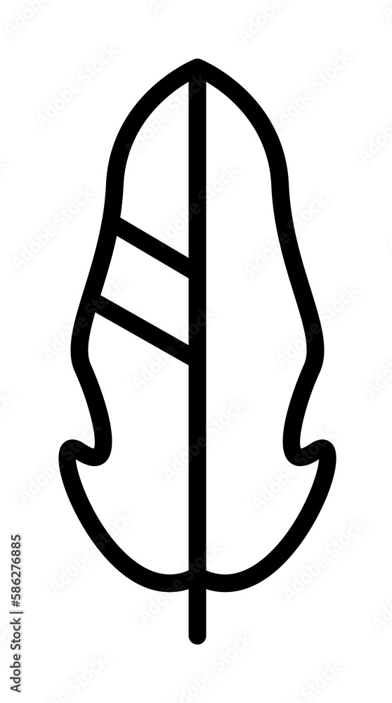 Poster wing bird icon. simple line, outline elements of feather icons for ui and ux, website or mobile appl