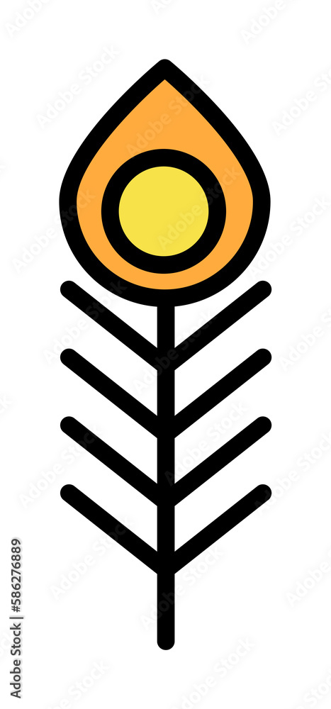 Poster wing bird icon. simple color with outline elements of feather icons for ui and ux, website or mobile