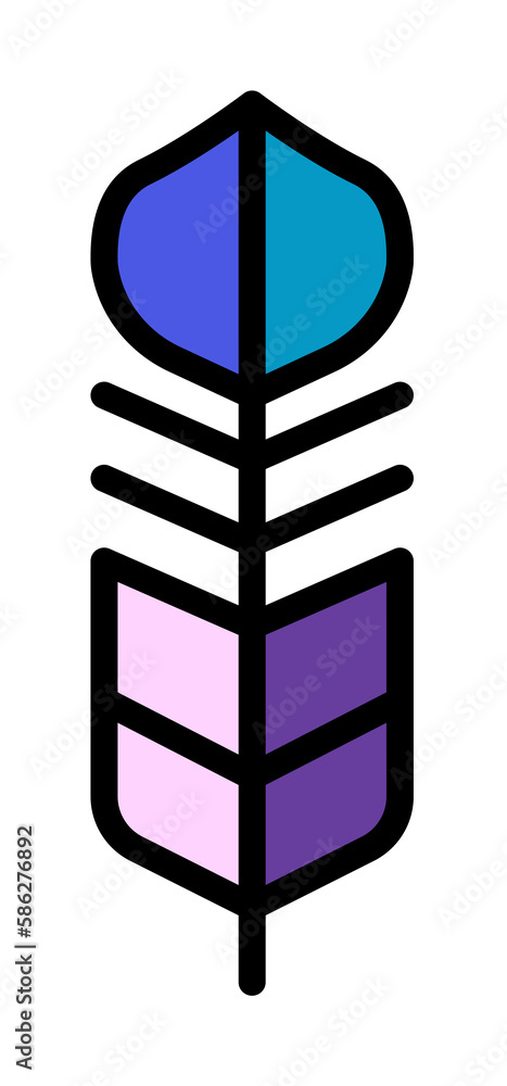 Poster wing bird icon. simple color with outline elements of feather icons for ui and ux, website or mobile