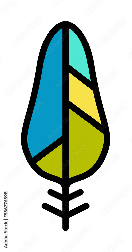 Poster wing bird icon. simple color with outline elements of feather icons for ui and ux, website or mobile
