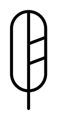 Wing bird icon. Simple line, outline elements of feather icons for ui and ux, website or mobile application