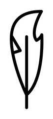 Wing bird icon. Simple line, outline elements of feather icons for ui and ux, website or mobile application