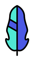 Wing bird icon. Simple color with outline elements of feather icons for ui and ux, website or mobile application