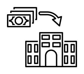 Financial banking icon. Element of economy