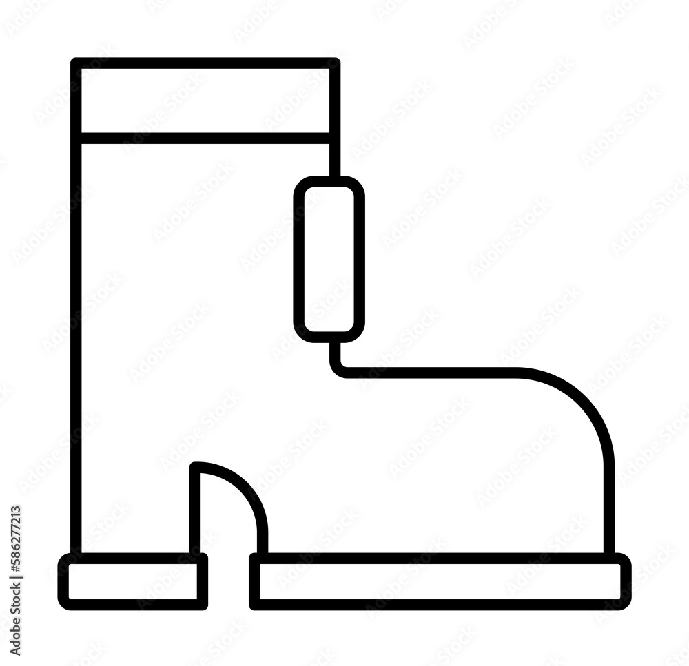 Aufkleber boots, firefighter icon. element of firefighter icon. thin line icon for website design and developm