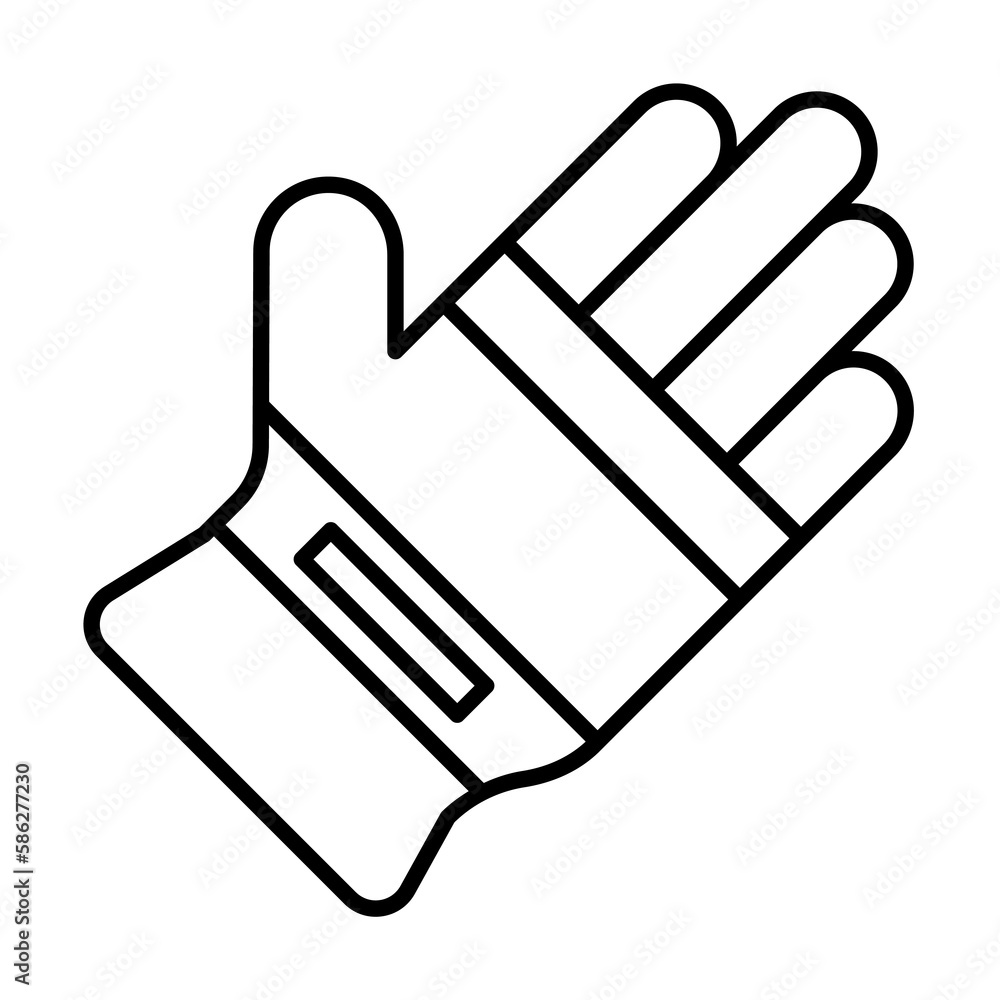 Poster gloves, firefighter icon. element of firefighter icon. thin line icon for website design and develop