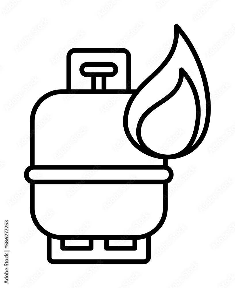 Poster tank, firefighter icon. element of firefighter icon. thin line icon for website design and developme