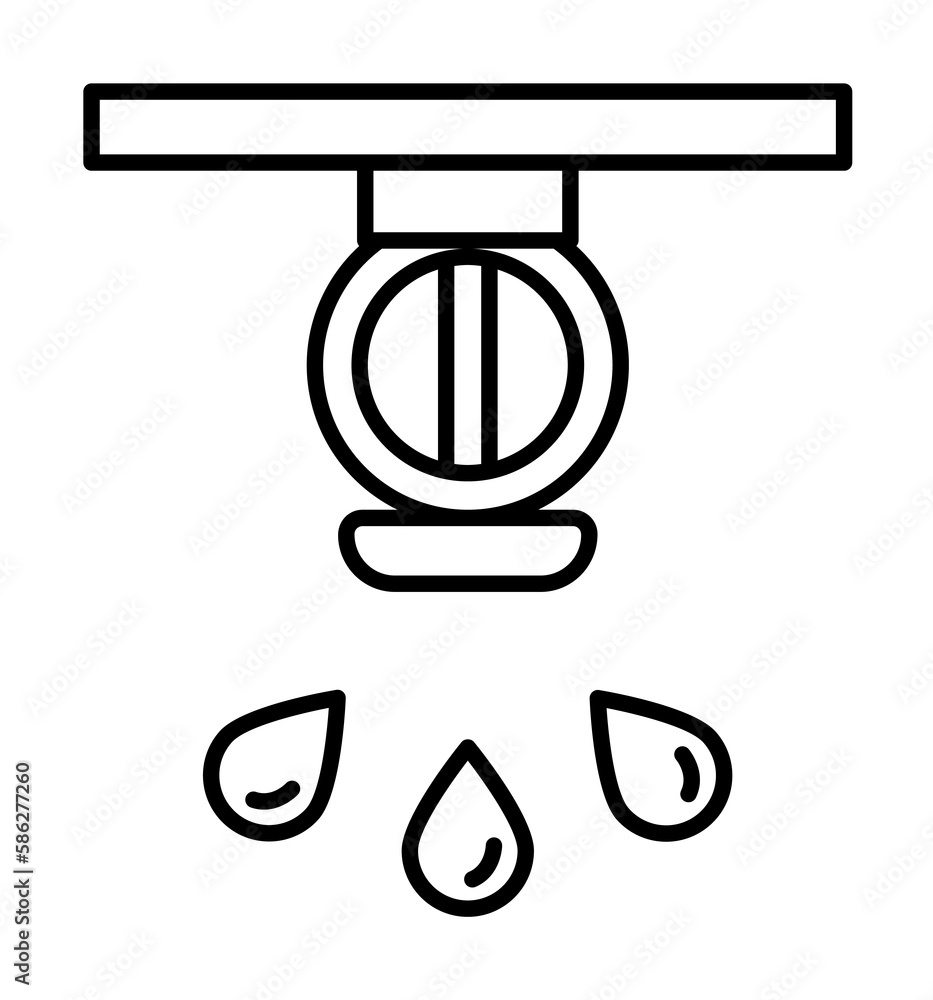 Poster fire, water system icon. element of firefighter icon. thin line icon for website design and developm