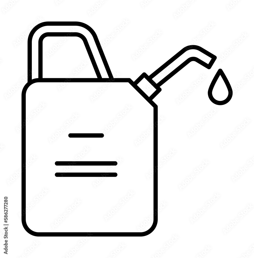 Poster gasoline, firefighter icon. element of firefighter icon. thin line icon for website design and devel