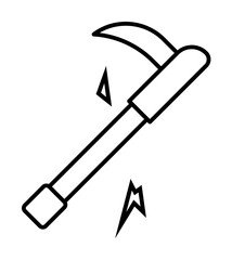 Hook, firefighter icon. Element of firefighter icon. Thin line icon for website design and development, app development