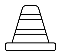 Cone, firefighter icon. Element of firefighter icon. Thin line icon for website design and development, app development