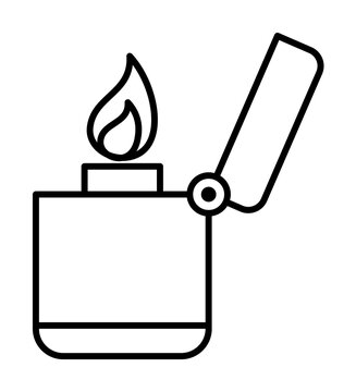 recommend clip art: Lighter, firefighter icon. Element of firefighter icon. Thin line icon for website design and development, app development