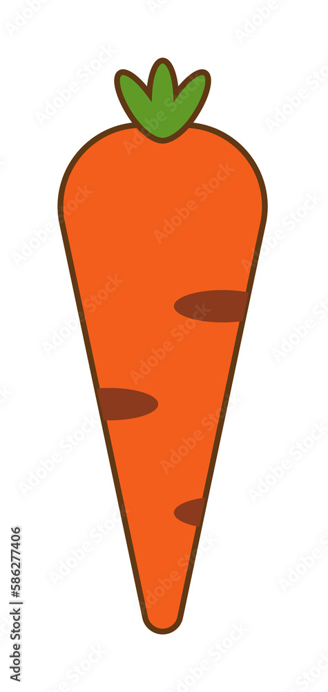 Poster carrot colored icon. element of fruits and vegetables icon for mobile concept and web apps. colored 