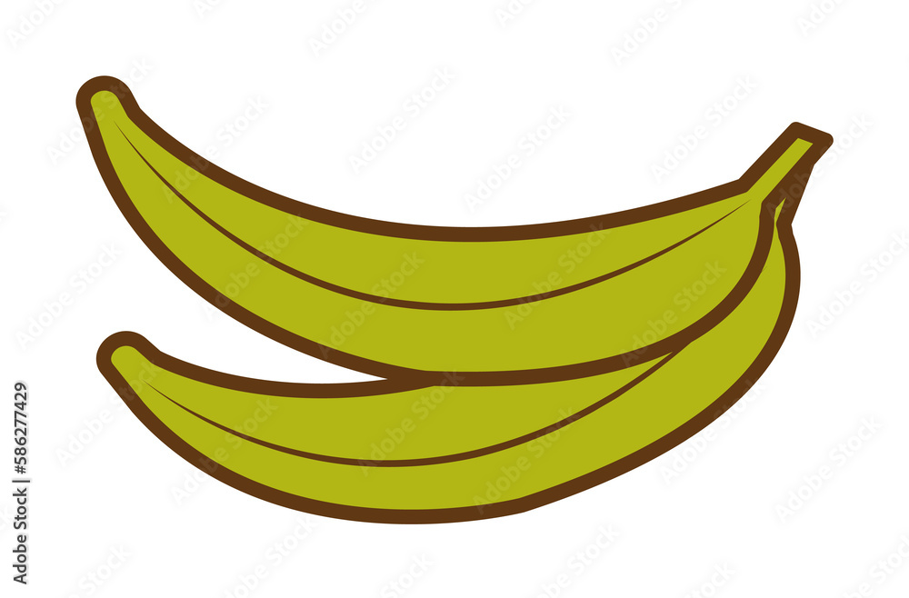 Poster banana colored icon. element of fruits and vegetables icon for mobile concept and web apps. colored 
