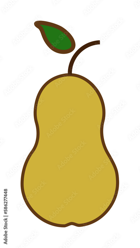 Poster pear colored icon. element of fruits and vegetables icon for mobile concept and web apps. colored pe