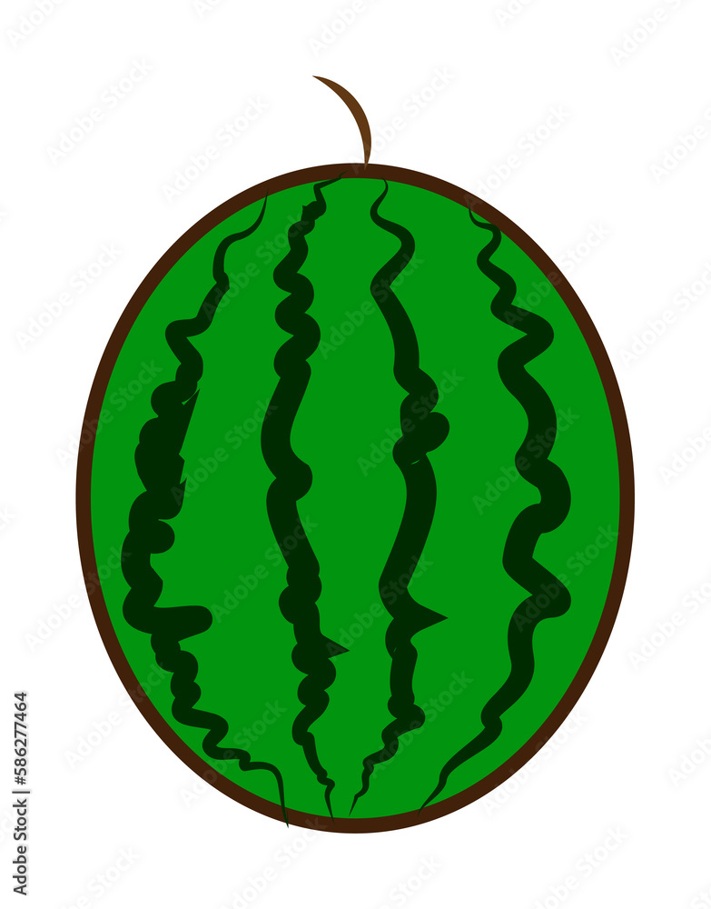 Poster watermelon colored icon. element of fruits and vegetables icon for mobile concept and web apps. colo