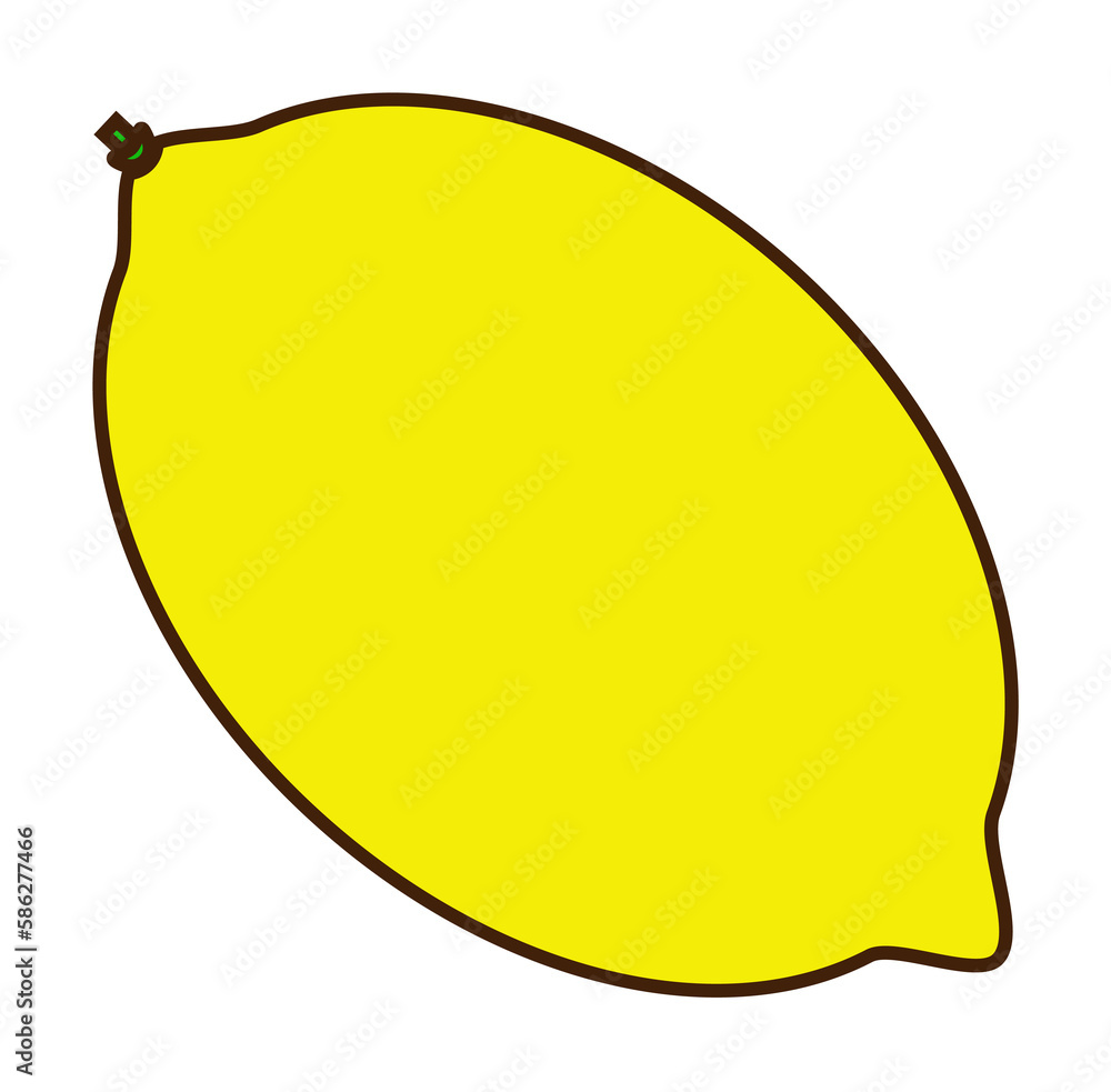 Poster lemon colored icon. element of fruits and vegetables icon for mobile concept and web apps. colored l