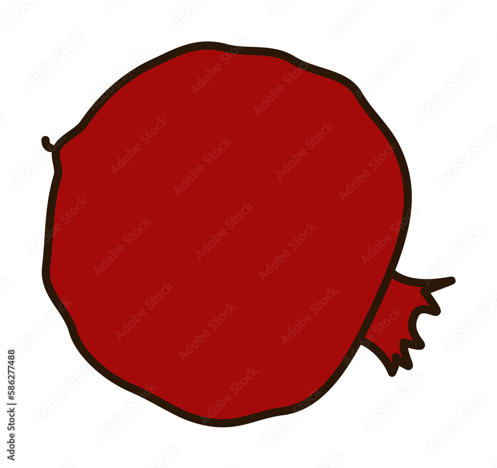 Poster garnet colored icon. element of fruits and vegetables icon for mobile concept and web apps. colored 