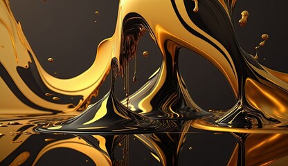 Abstract Gold Background Pattern - AI Generated