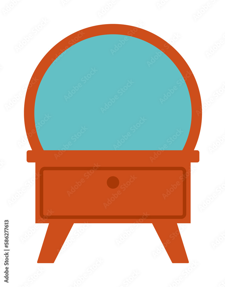 Aufkleber mirror with mirror flat icon. element of furniture colored icon for mobile concept and web apps. det