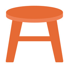 stool flat icon. Element of furniture colored icon for mobile concept and web apps. Detailed stool flat icon can be used for web and mobile. Premium icon