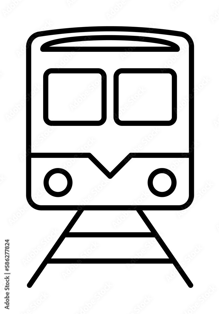 Poster train icon. element of global logistics icon for mobile concept and web apps. thin line train icon c