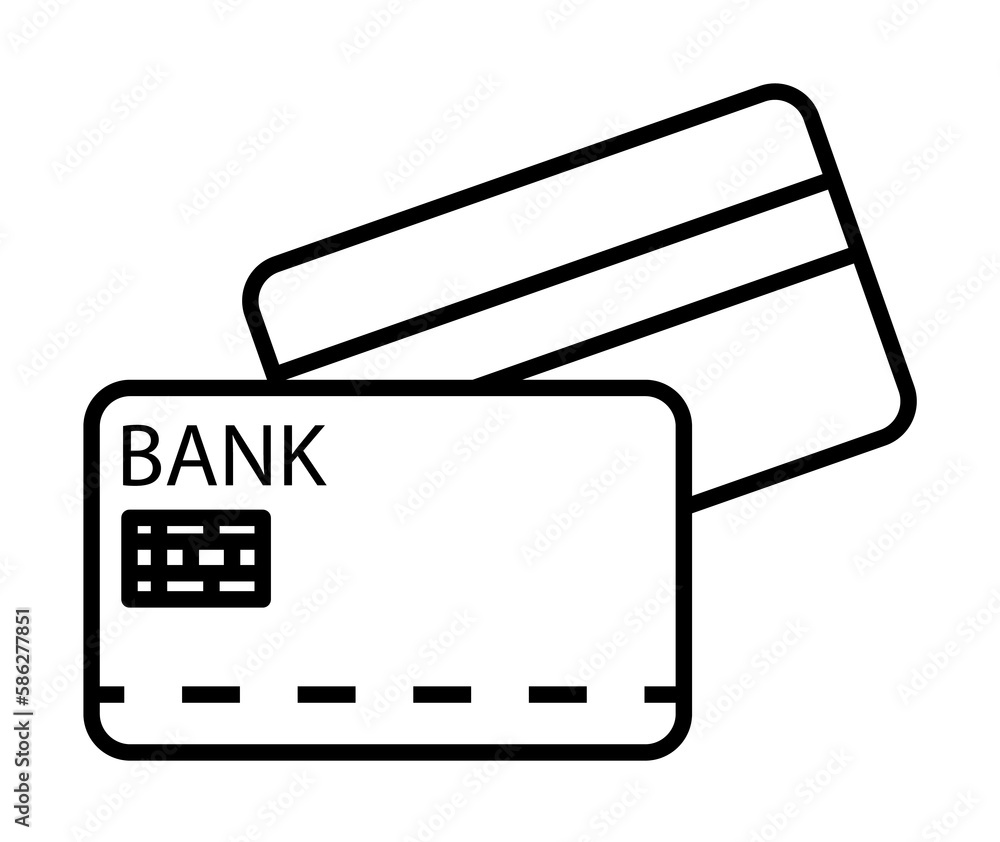 Poster credit card icon. element of global logistics icon for mobile concept and web apps. thin line credit