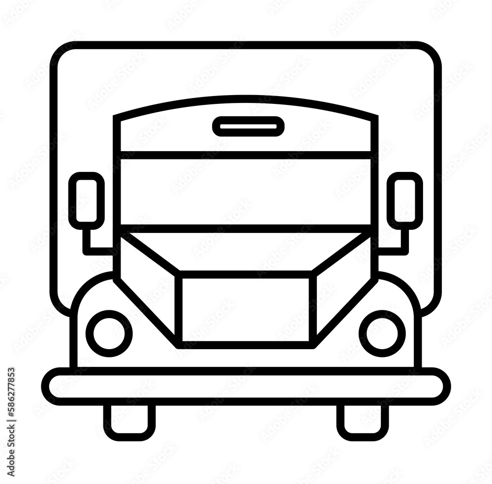 Poster delivery icon. element of global logistics icon for mobile concept and web apps. thin line delivery 
