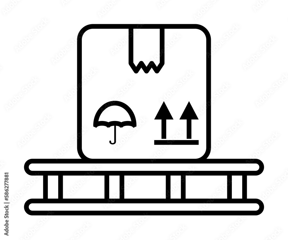 Poster box icon. element of global logistics icon for mobile concept and web apps. thin line box icon can b