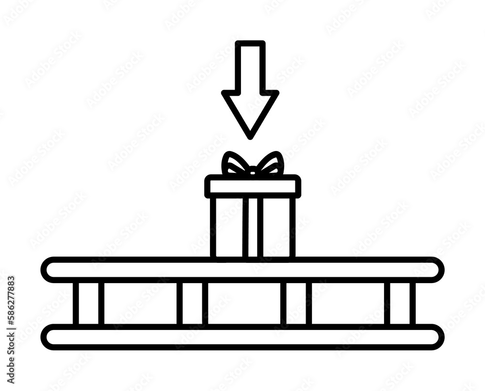 Aufkleber pallet send gift icon. element of global logistics icon for mobile concept and web apps. thin line p