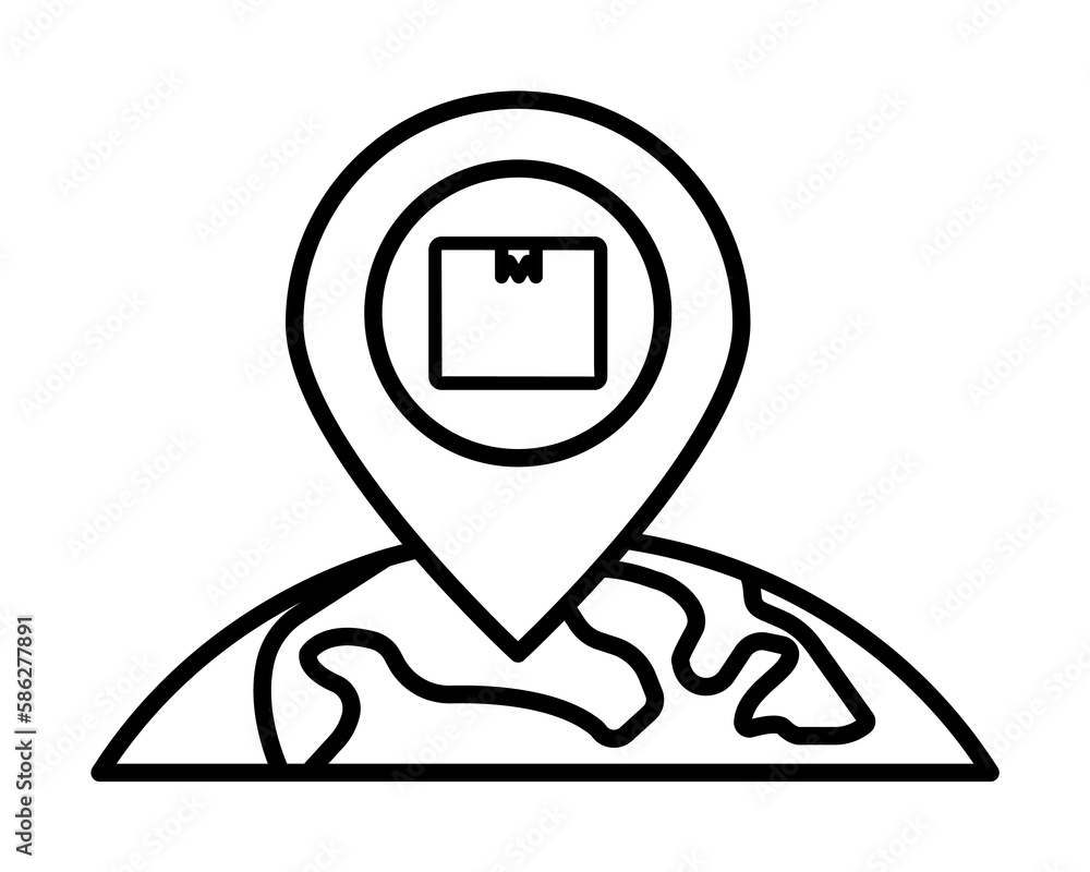 Poster placeholder icon. element of global logistics icon for mobile concept and web apps. thin line placeh