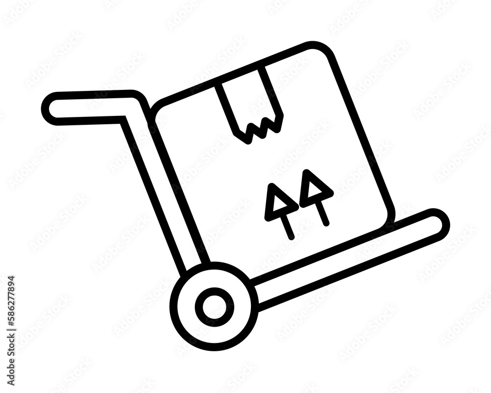 Poster move box icon. element of global logistics icon for mobile concept and web apps. thin line move box 