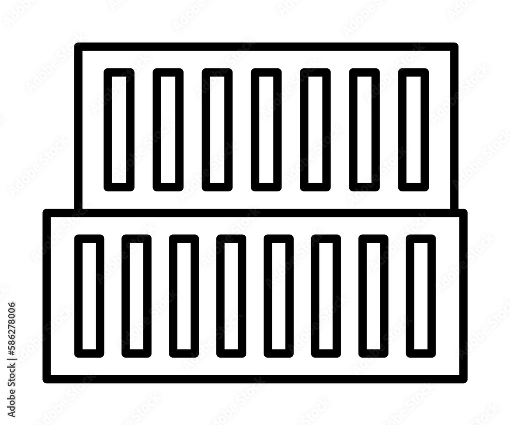 Poster warehouse icon. element of global logistics icon for mobile concept and web apps. thin line warehous