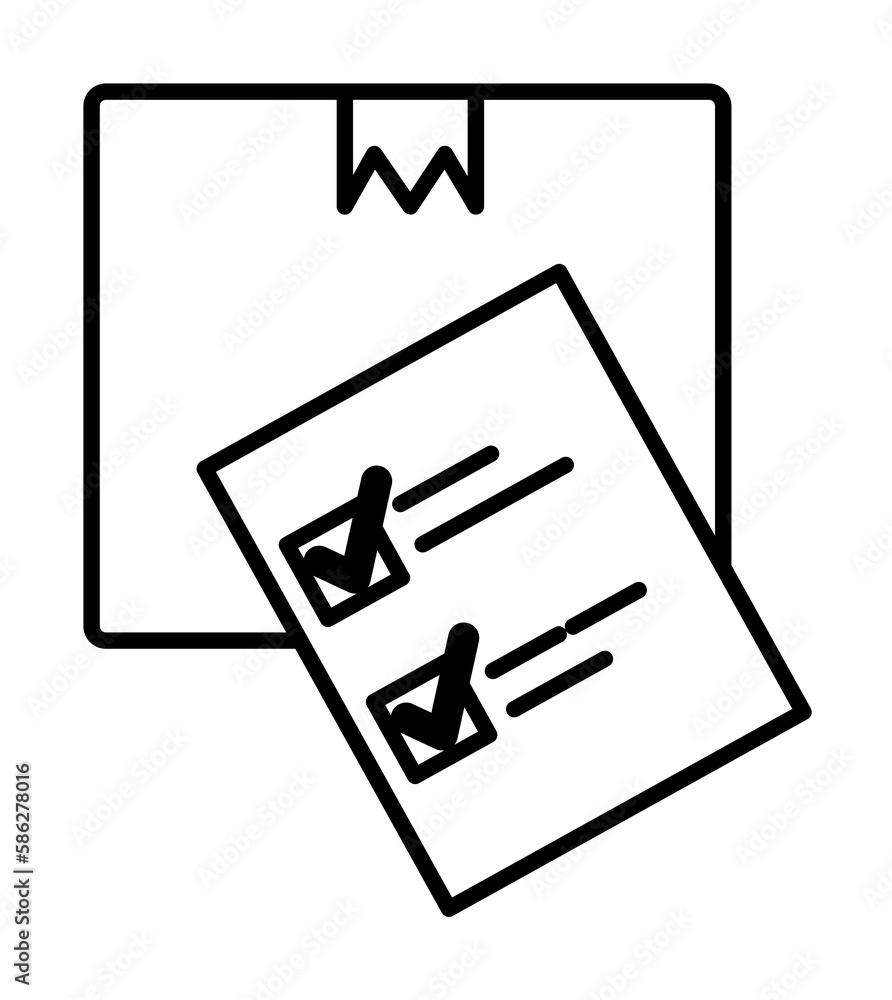 Poster transport list icon. element of global logistics icon for mobile concept and web apps. thin line tra