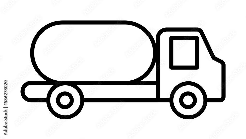 Poster tank wagon icon. element of global logistics icon for mobile concept and web apps. thin line tank wa