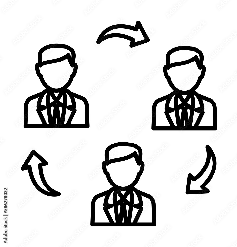 Poster teamwork icon. element of global logistics icon for mobile concept and web apps. thin line teamwork 