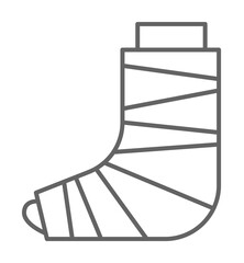 health, leg, bandage, injury, plaster. Element of health icon. Thin line icon for website design and development, app development. Premium icon