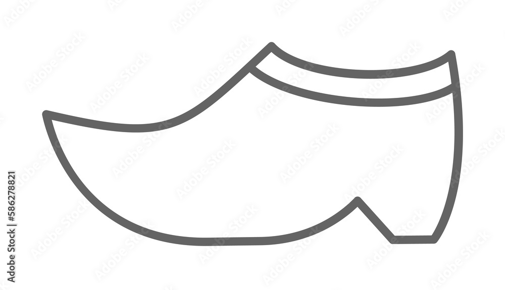 Poster clog, holland icon. element of holland icon. thin line icon for website design and development, app 