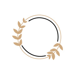 Obraz premium Botanical wedding frame elements design templates