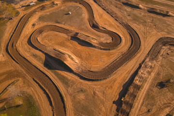 dirty road for motocross and extreme sport. racing track 