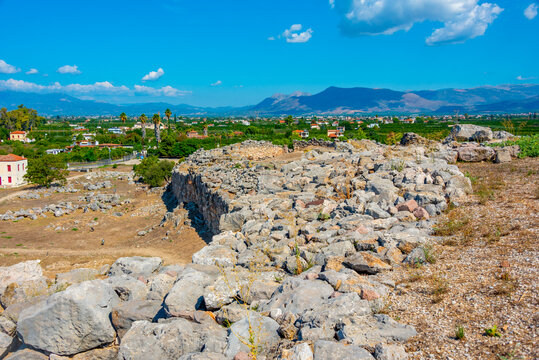 Tiryns is a Mycenaean archaeological site in Argolis in the Peloponnese, Greece
