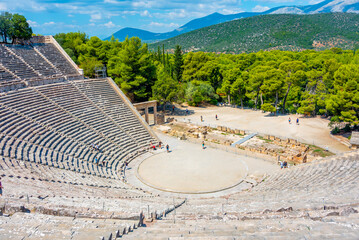 Ancient Theatre at the Asclepieion of Epidaurus in Greece