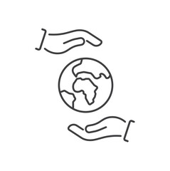 Ecology icon for represent saving the earth.