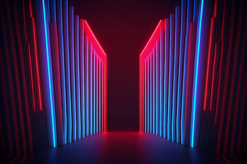 Abstract Neon Symphony created by AI