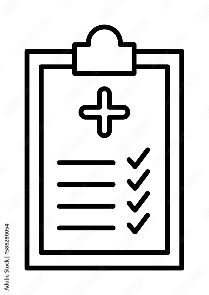 Poster medical, check list icon. element of human resources for mobile concept and web apps illustration. t