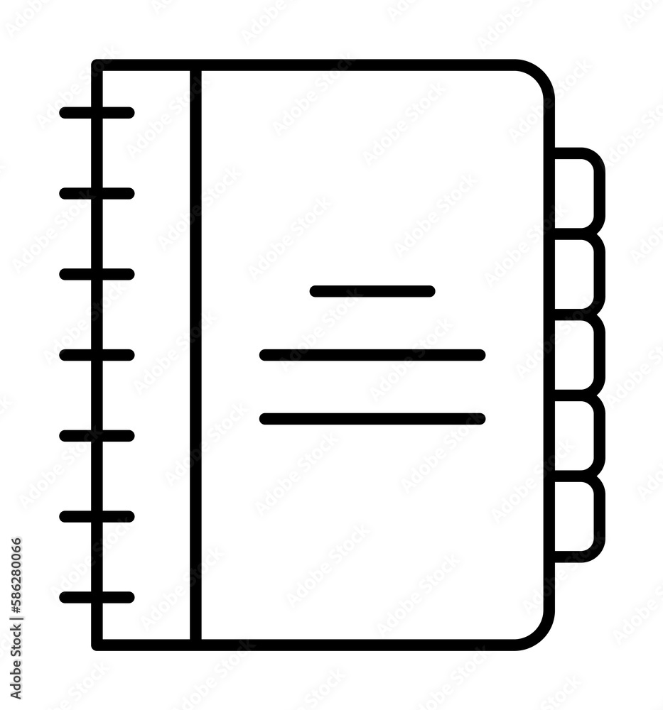 Poster agenda, notebook, book icon. element of human resources for mobile concept and web apps illustration