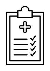 medical, check list icon. Element of Human resources for mobile concept and web apps illustration. Thin line icon for website design and development, app development