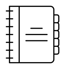 agenda, notebook, book icon. Element of Human resources for mobile concept and web apps illustration. Thin line icon for website design and development, app development