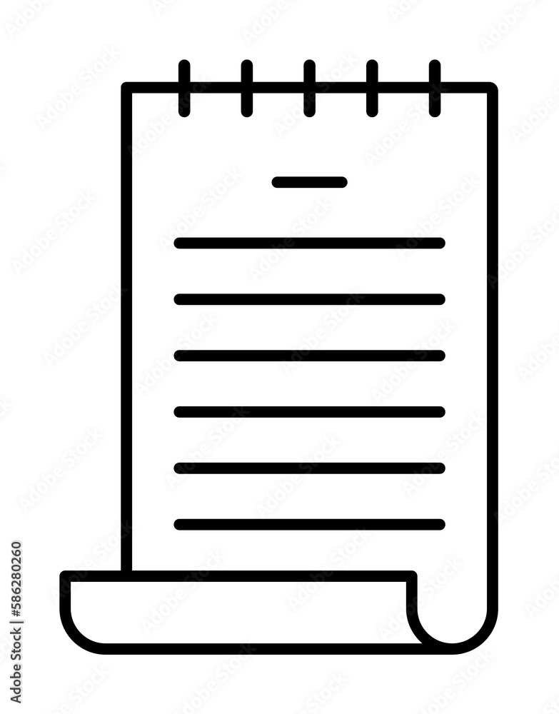 Poster note, notepad, writing icon. element of human resources for mobile concept and web apps illustration