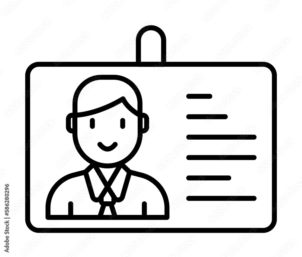 Aufkleber id card, pass, wallet icon. element of human resources for mobile concept and web apps illustration.